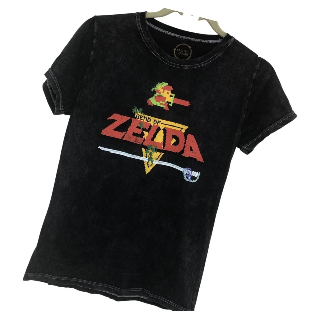 NWT Project Karma Legend of Zelda Retro Pixel Graphic Acid Wash Women M Men M